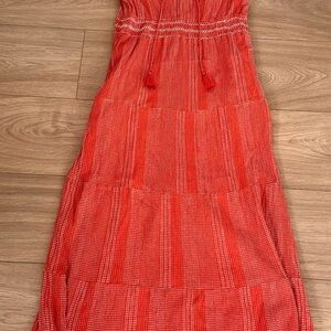 Ariat Red and White Textured Top